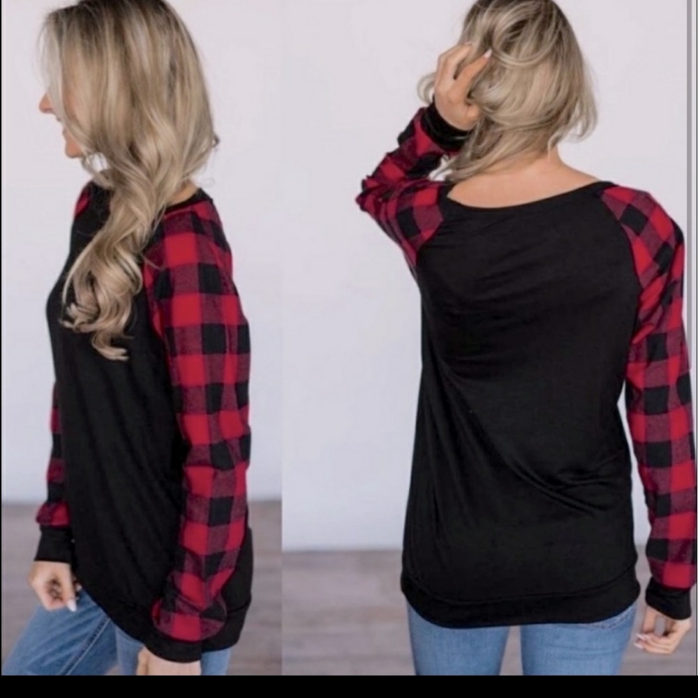 Red Buffalo Plaid Top - Picture 2 of 4